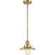Franklin Restoration Railroad 1 Light 8 inch Satin Gold Mini Pendant Ceiling Light in Incandescent, Franklin Restoration