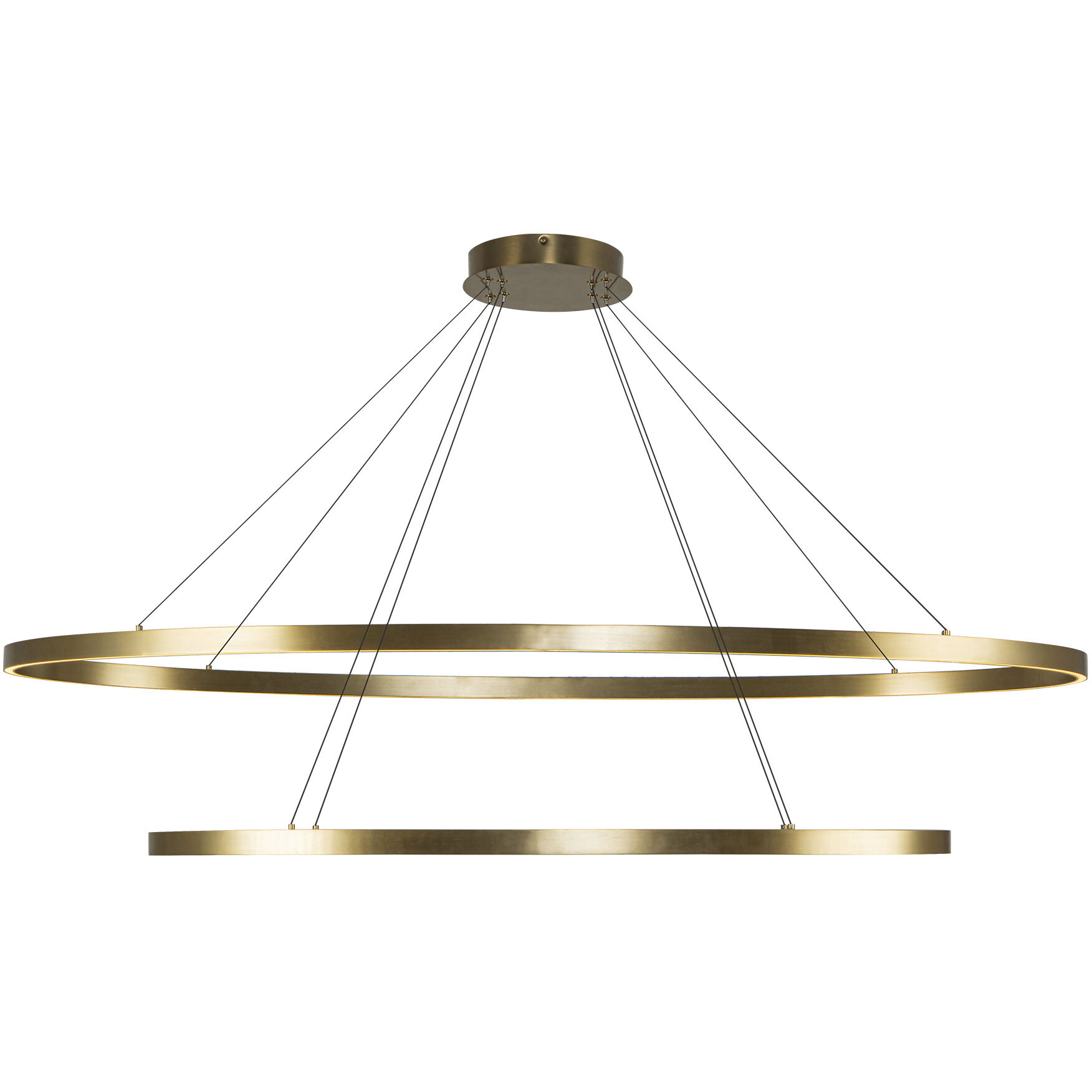 Ovale LED 28.25 inch Brushed Gold Chandelier Ceiling Light