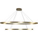Ovale LED 28.25 inch Brushed Gold Chandelier Ceiling Light