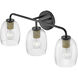 Percy LED 24 inch Black Bath Light Wall Light