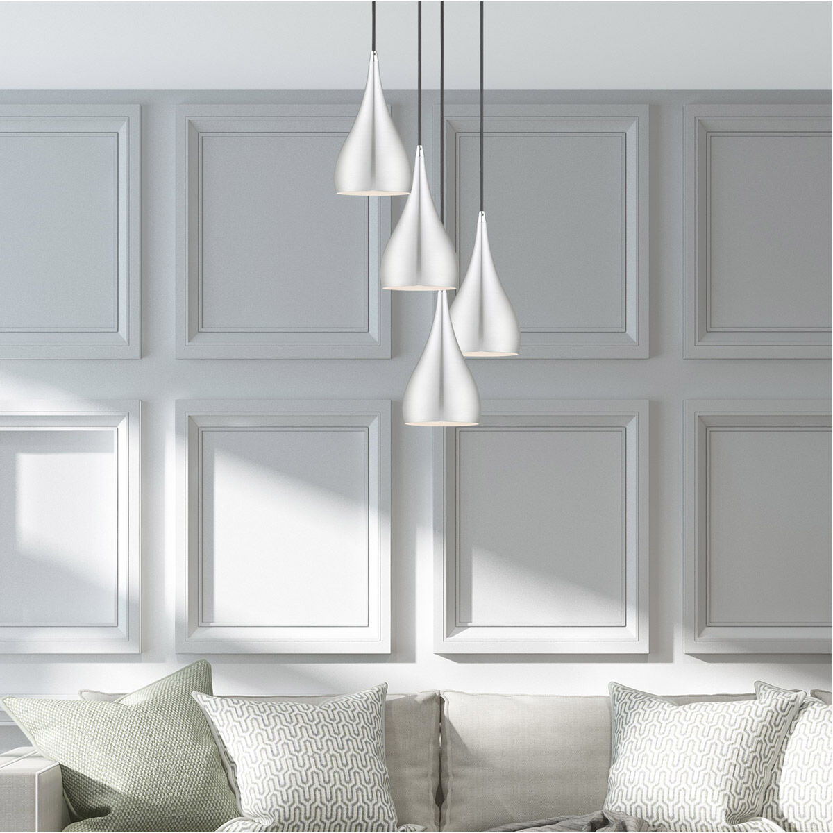 Allison 1 Light 6.25 inch Brushed Aluminum Mini Pendant Ceiling Light