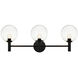 Cosmo Wall Sconce Wall Light in Black and Clear