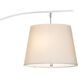 Cloister 70 inch 75 watt Brushed Nickel/White Floor Lamp Portable Light