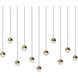 Grapes LED 36.25 inch Brass Pendant Ceiling Light in Small