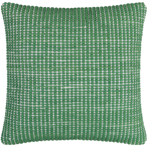 Chunky Grid 18 X 18 inch Fern Green/Slate/Sage/Fern Accent Pillow