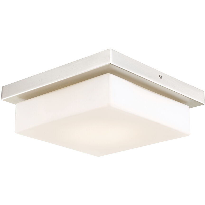 Gibraltar LED 12 inch Brushed Nickel Flush Mount Ceiling Light