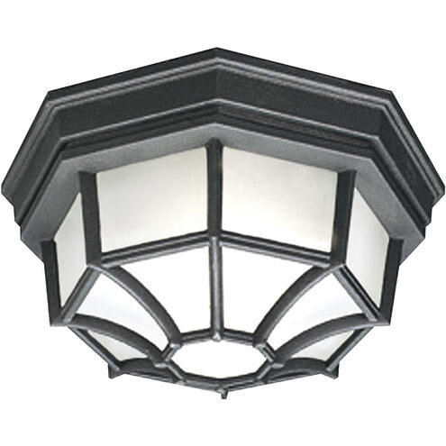 Outdoor Essentials 1 Light 11 inch Black Outdoor Flush Mount