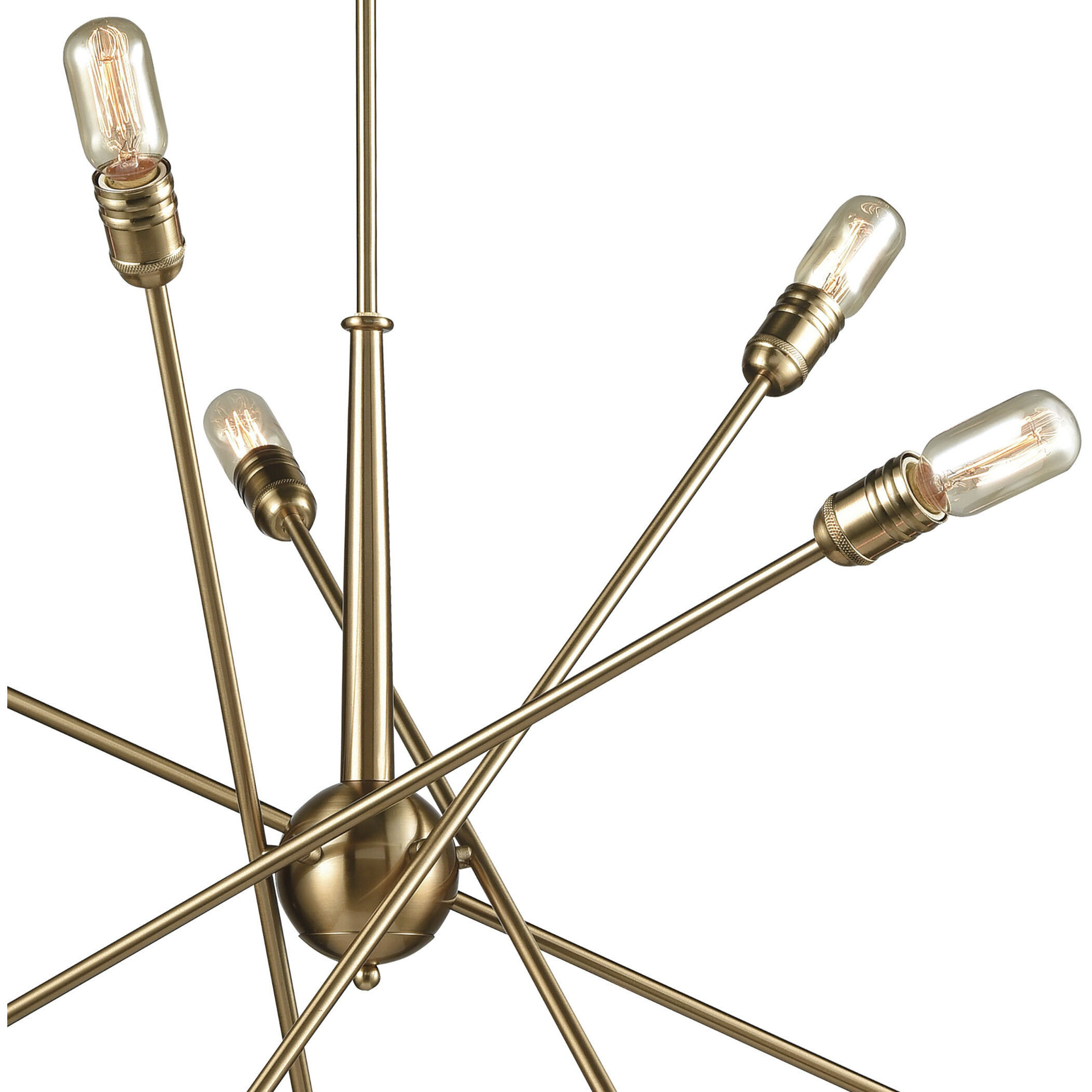 Delphine 10 Light 33 inch Satin Brass Chandelier Ceiling Light