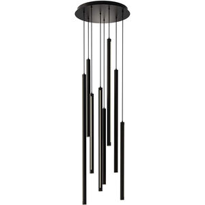 Linea LED 2 inch Black Pendant Ceiling Light, Cylinder Cluster