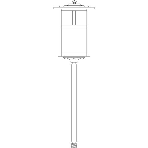 Mission 12V 18 watt Antique Brass Landscape Light in White Opalescent, T-Bar Overlay