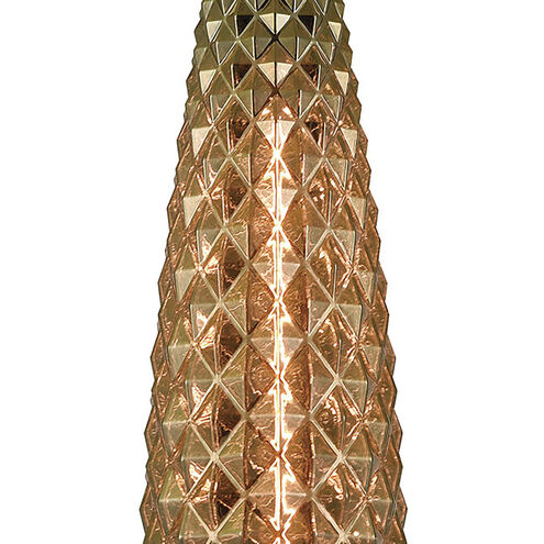 Glitzy 1 Light 5 inch Polished Chrome with Gold Mini Pendant Ceiling Light