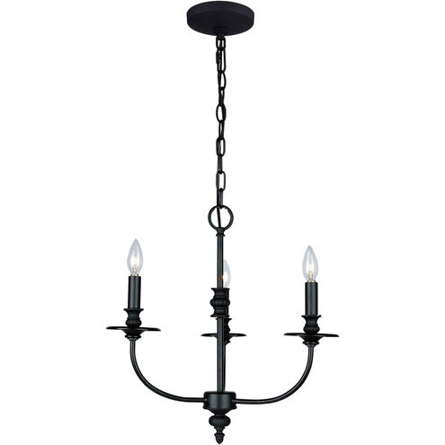 Trinity 3 Light 18 inch Oil Rubbed Bronze Chandelier Ceiling Light
