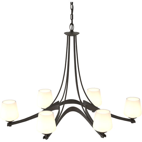 Ribbon 6 Light 38.5 inch Oil Rubbed Bronze Chandelier Ceiling Light, Oval