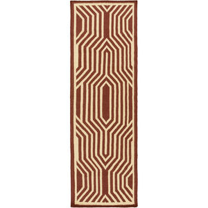 Frontier 96 X 30 inch Dark Red, Butter Rug