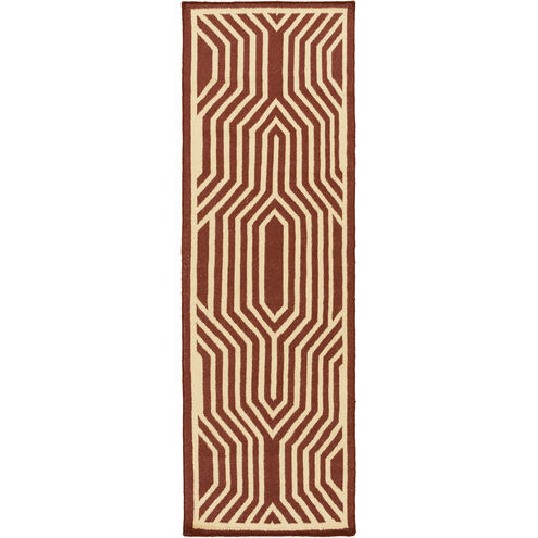 Frontier 96 X 30 inch Dark Red, Butter Rug
