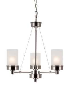 Fusion 3 Light 22 inch Brushed Nickel Chandelier Ceiling Light
