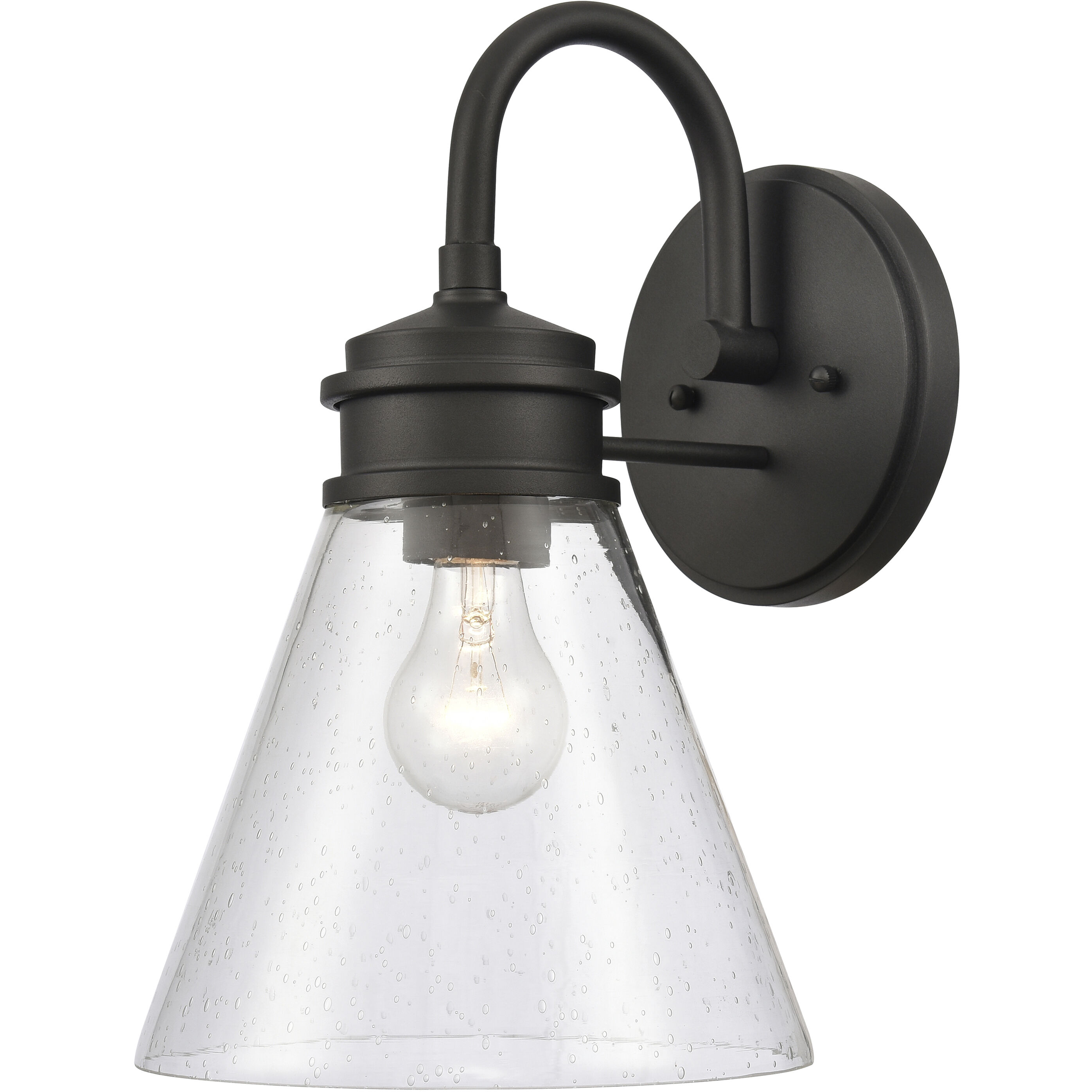 Dovas 1 Light 13.5 inch Textured Black Outdoor Wall Sconce