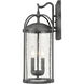 Catalonia 2 Light 19 inch Distressed Zinc Outdoor Sconce