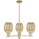 Preston 3 Light 17.63 inch Champagne Bronze Chandelier Ceiling Light in Mercury Glass