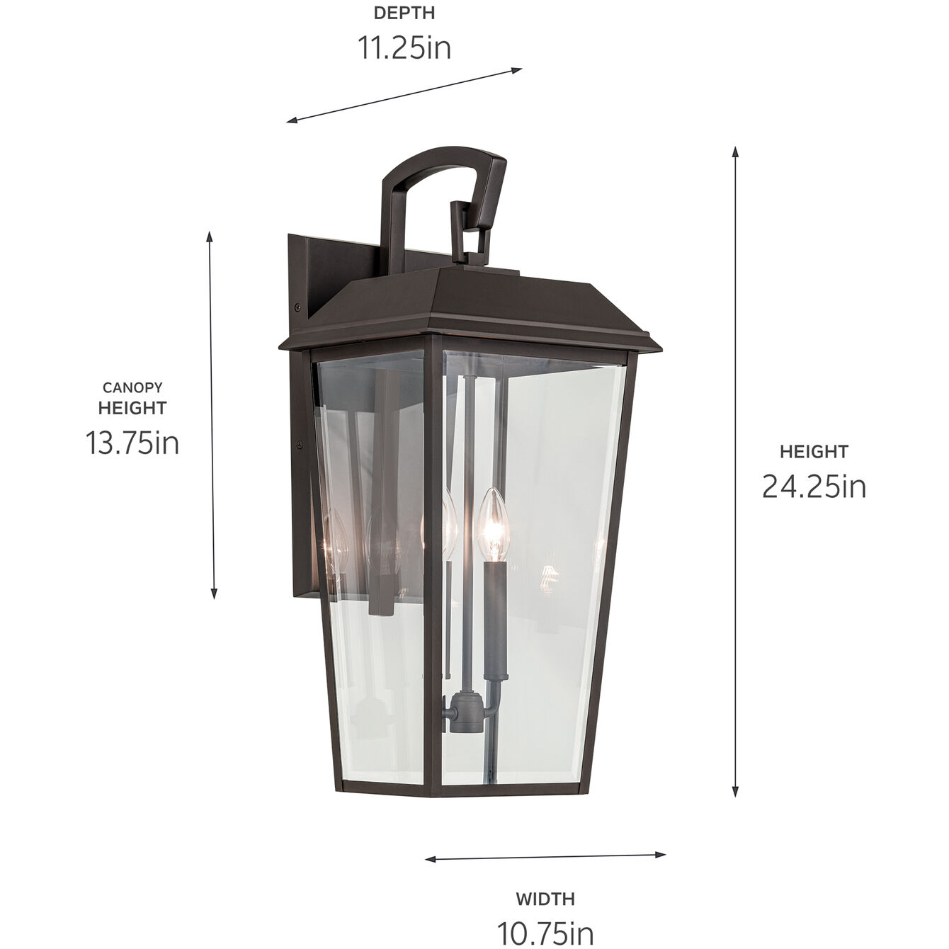 Mathus 2 Light 24.25 inch Olde Bronze Outdoor Wall, Large