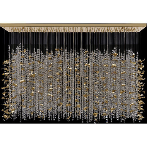 Floating 13 Light 15 inch 18K Gold Semi Flush Mount Ceiling Light in Firenze Clear