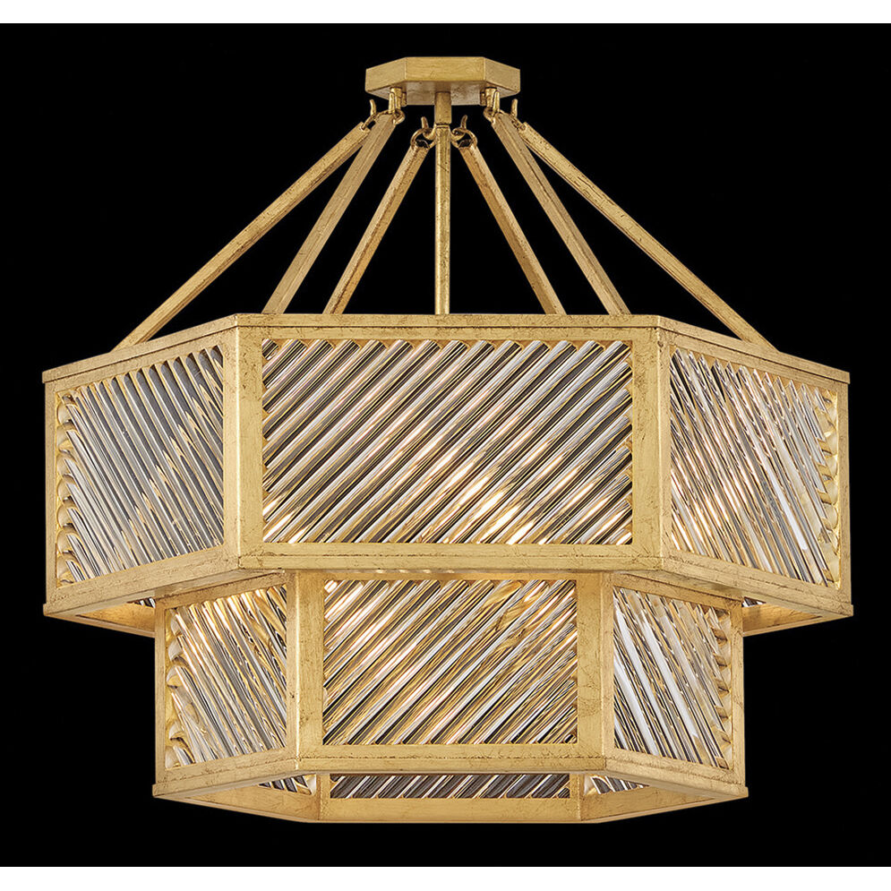 Lisa McDennon Sura 5 Light 26 inch Distressed Brass Chandelier Ceiling Light, Multi Tier