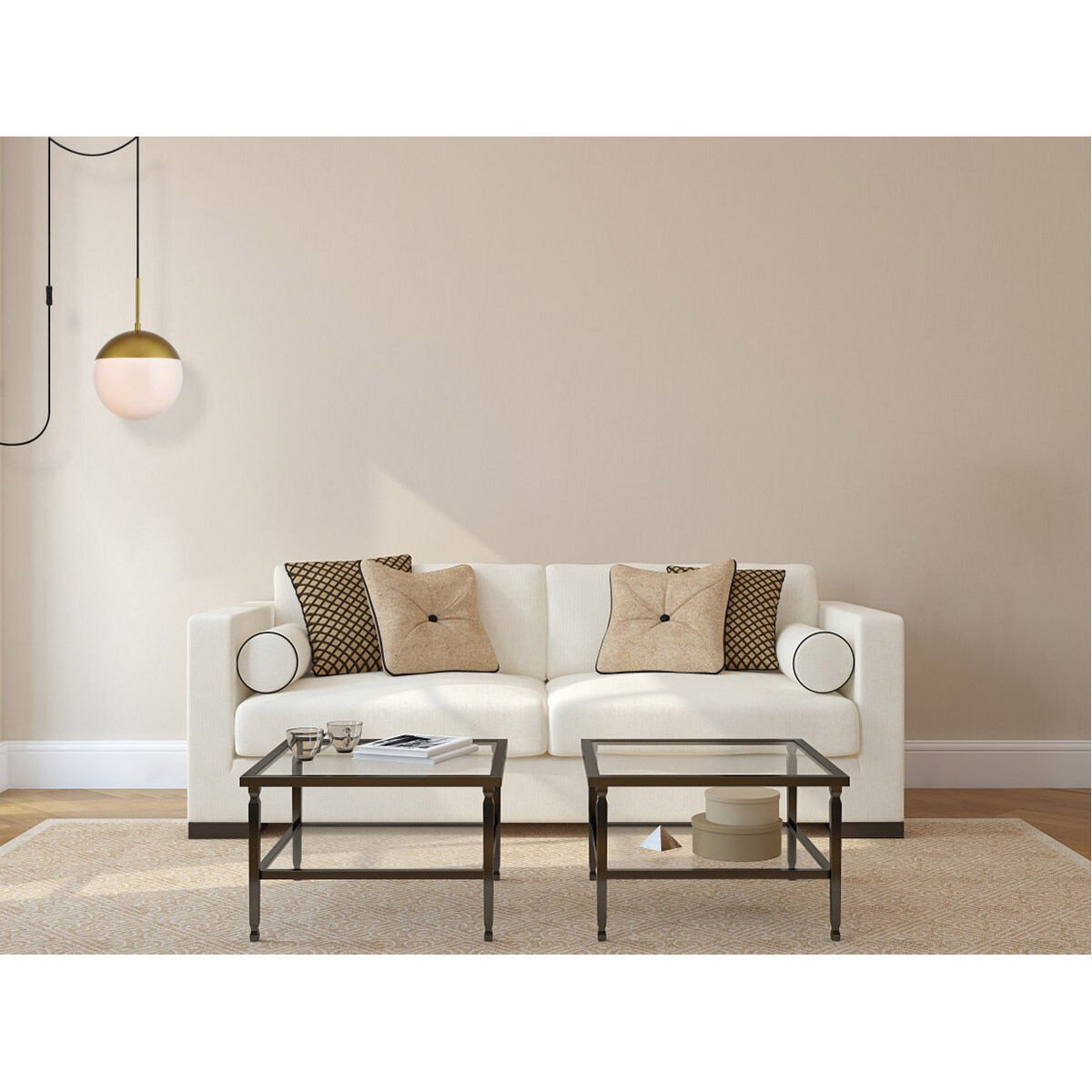 Eclipse 1 Light 10 inch Brass and Frosted White Pendant Ceiling Light