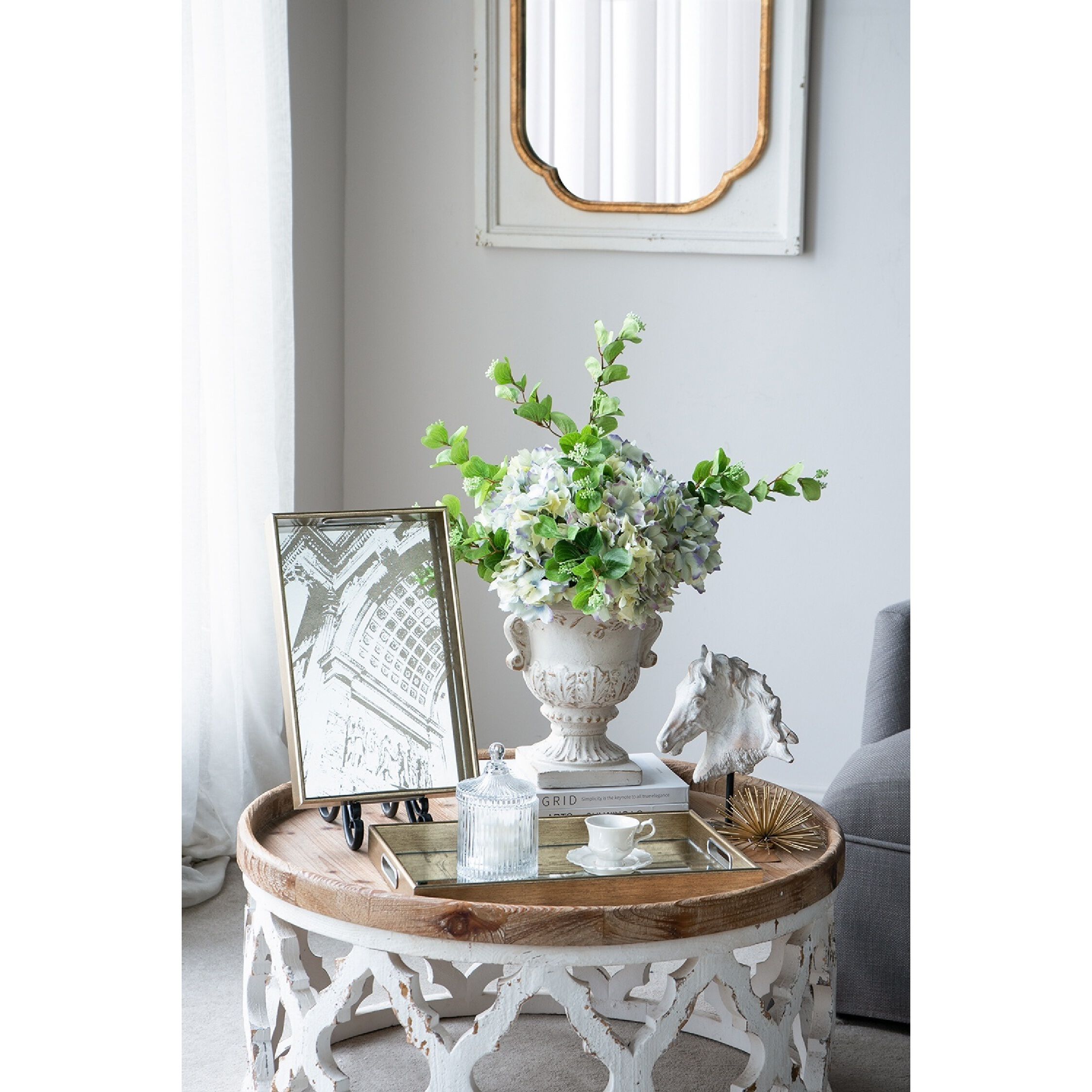 Anita Gray/Gold/Black Outdoor Statue