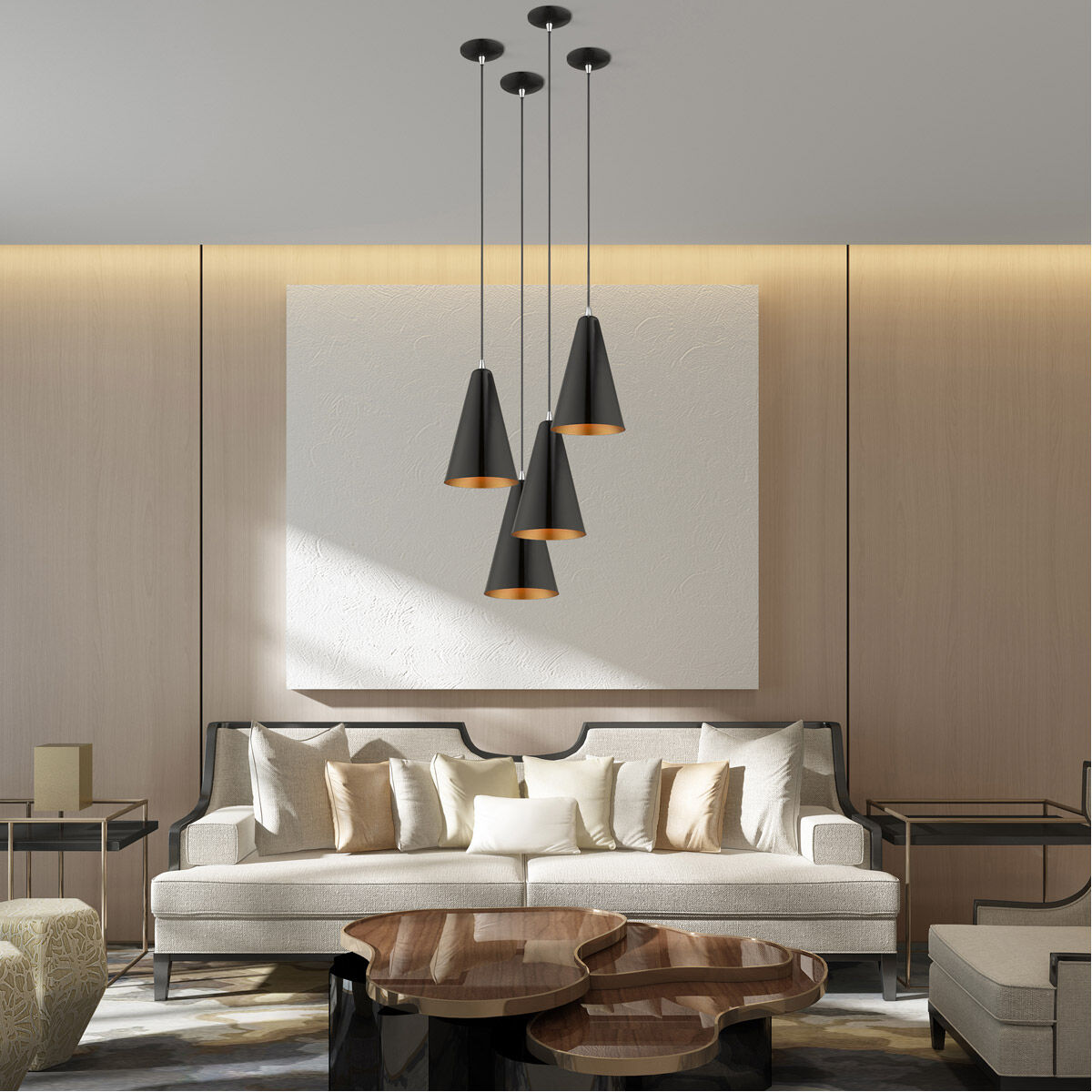 Allison 1 Light 7 inch Shiny Black Mini Pendant Ceiling Light