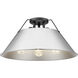 Orwell 3 Light 18.75 inch Matte Black Flush Mount Ceiling Light in Chrome