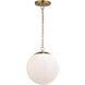 Linden LED 12 inch Muted Brass Pendant Ceiling Light