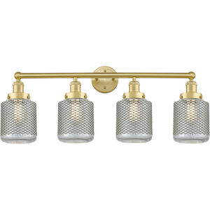 Stanton 4 Light 33 inch Satin Gold Bath Vanity Light Wall Light