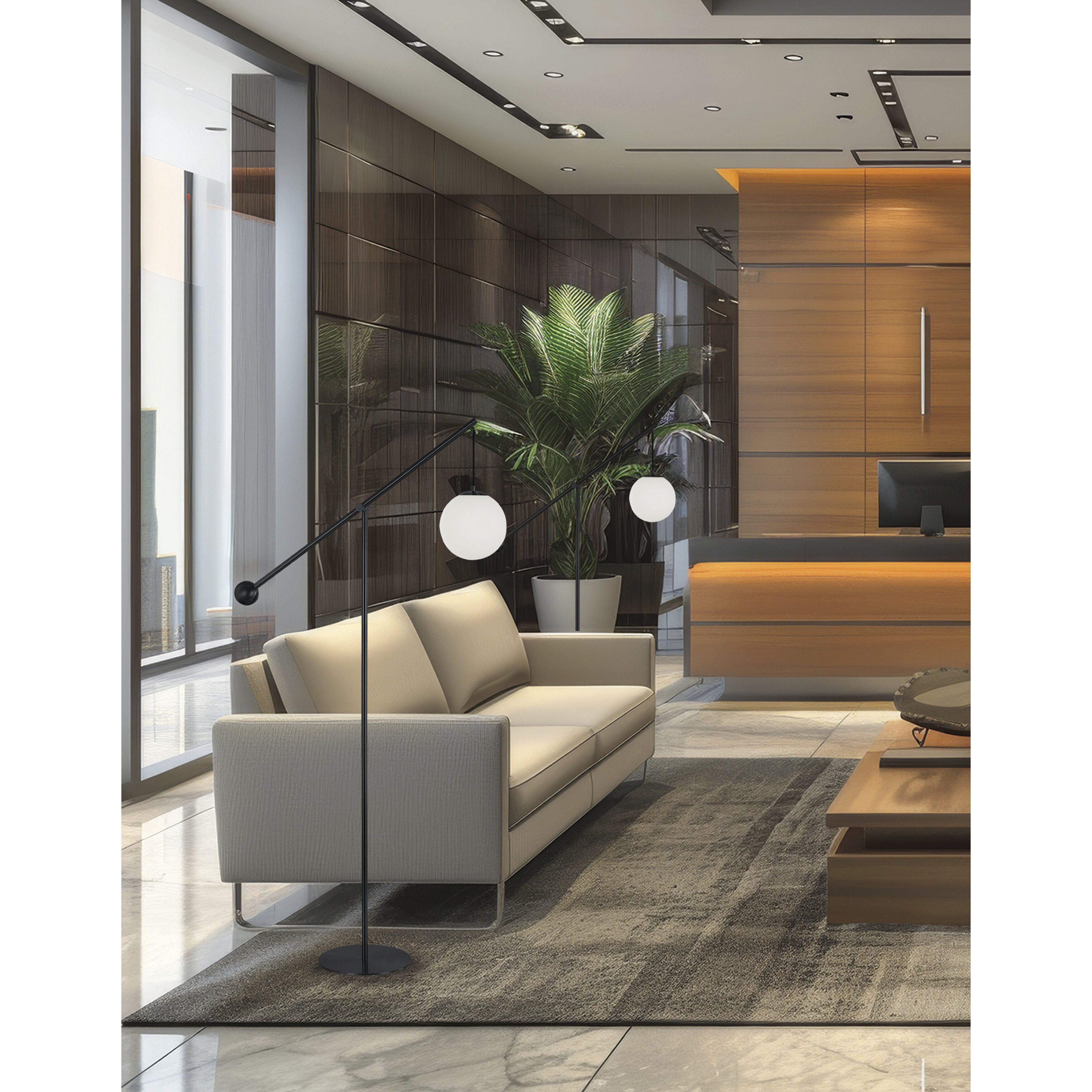 Holly 66 inch 60.00 watt Matte Black Decorative Floor Lamp Portable Light