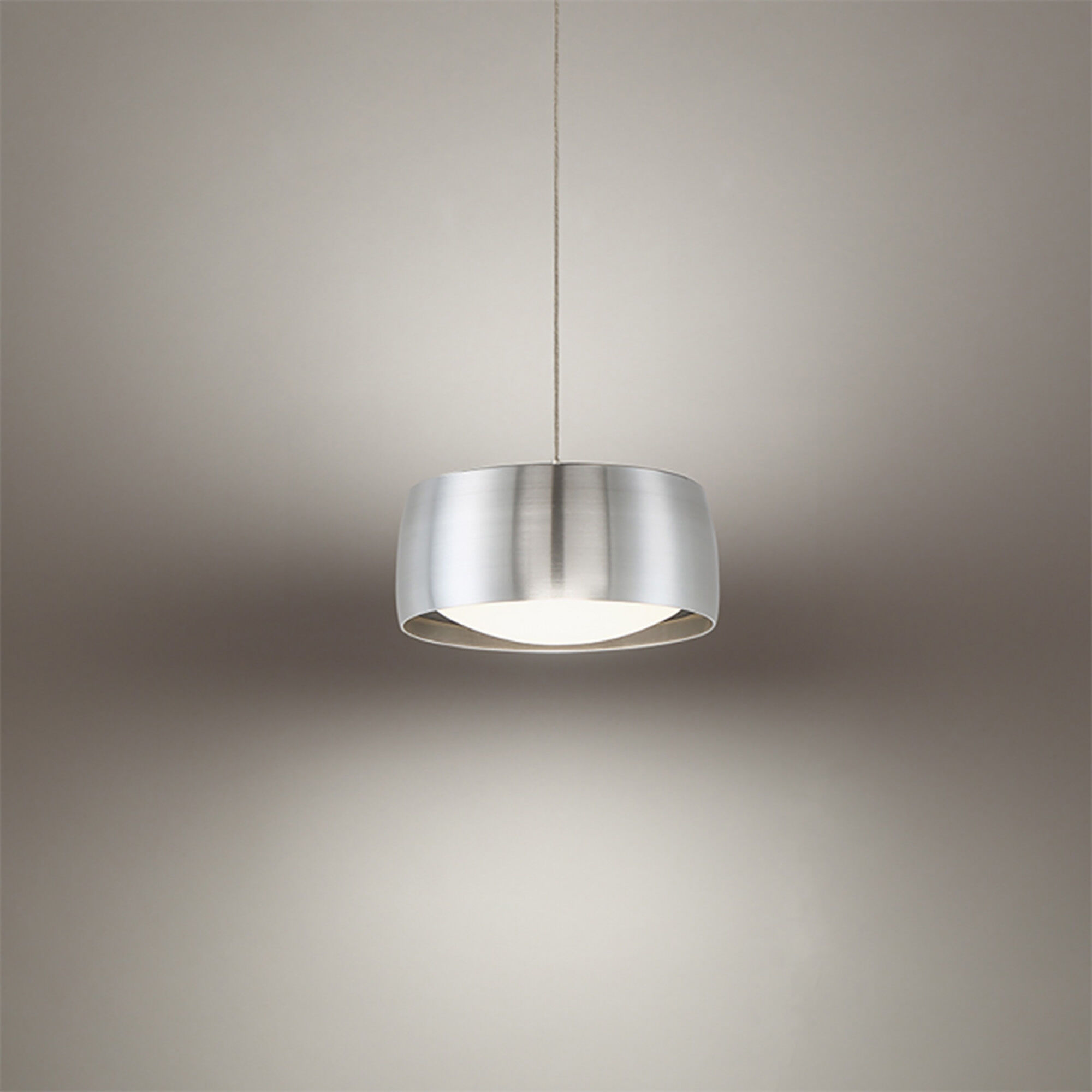 Tic Toc LED 6.38 inch Brushed Aluminum Pendant Ceiling Light, dweLED