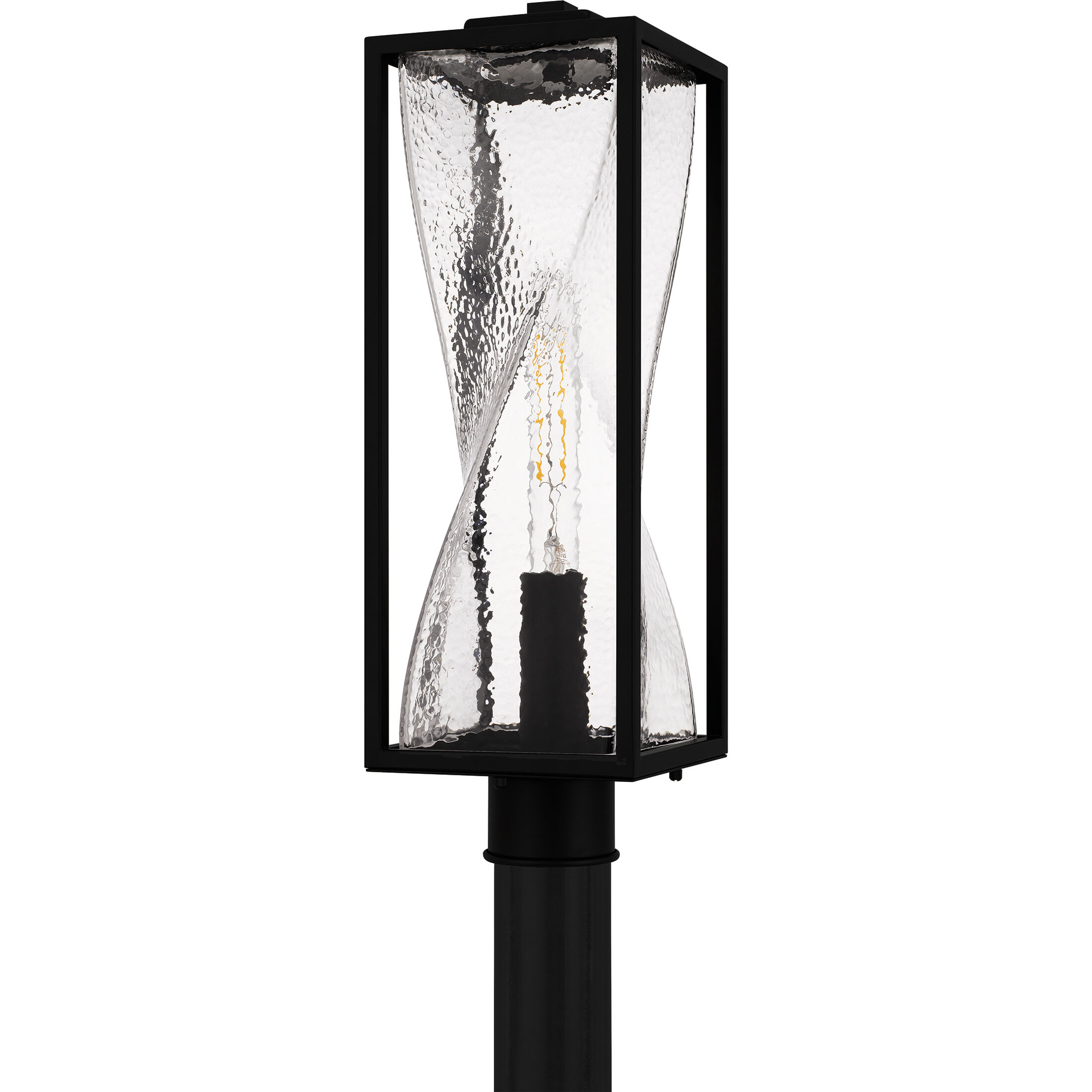 Zarah 1 Light 21.25 inch Matte Black Outdoor Post Lantern, Large