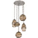 Misto 5 Light 23 inch Beige Silver Multi-Pendant Ceiling Light in Bronze Optic, Diamond Chain