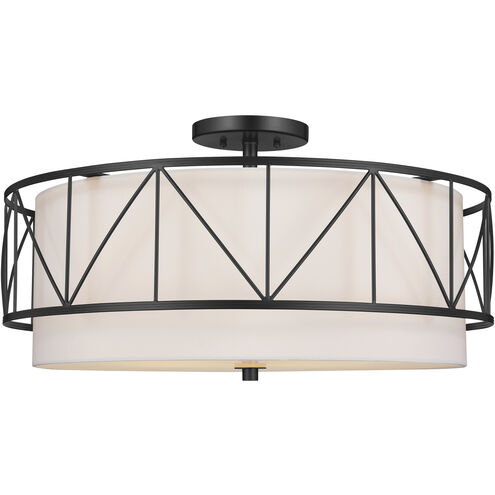 Birkleigh 4 Light 24 inch Black Flush Mount Ceiling Light