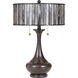 Tiffany 22 inch 75 watt Valiant Bronze Table Lamp Portable Light, Naturals