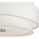Fontana 5 Light 21 inch Brushed Nickel Semi-Flush Ceiling Light