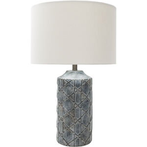 Brenda 26.75 inch 100 watt Slate Gray Table Lamp Portable Light