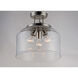 Acadia 3 Light 13 inch Satin Nickel Semi-Flush Mount Ceiling Light