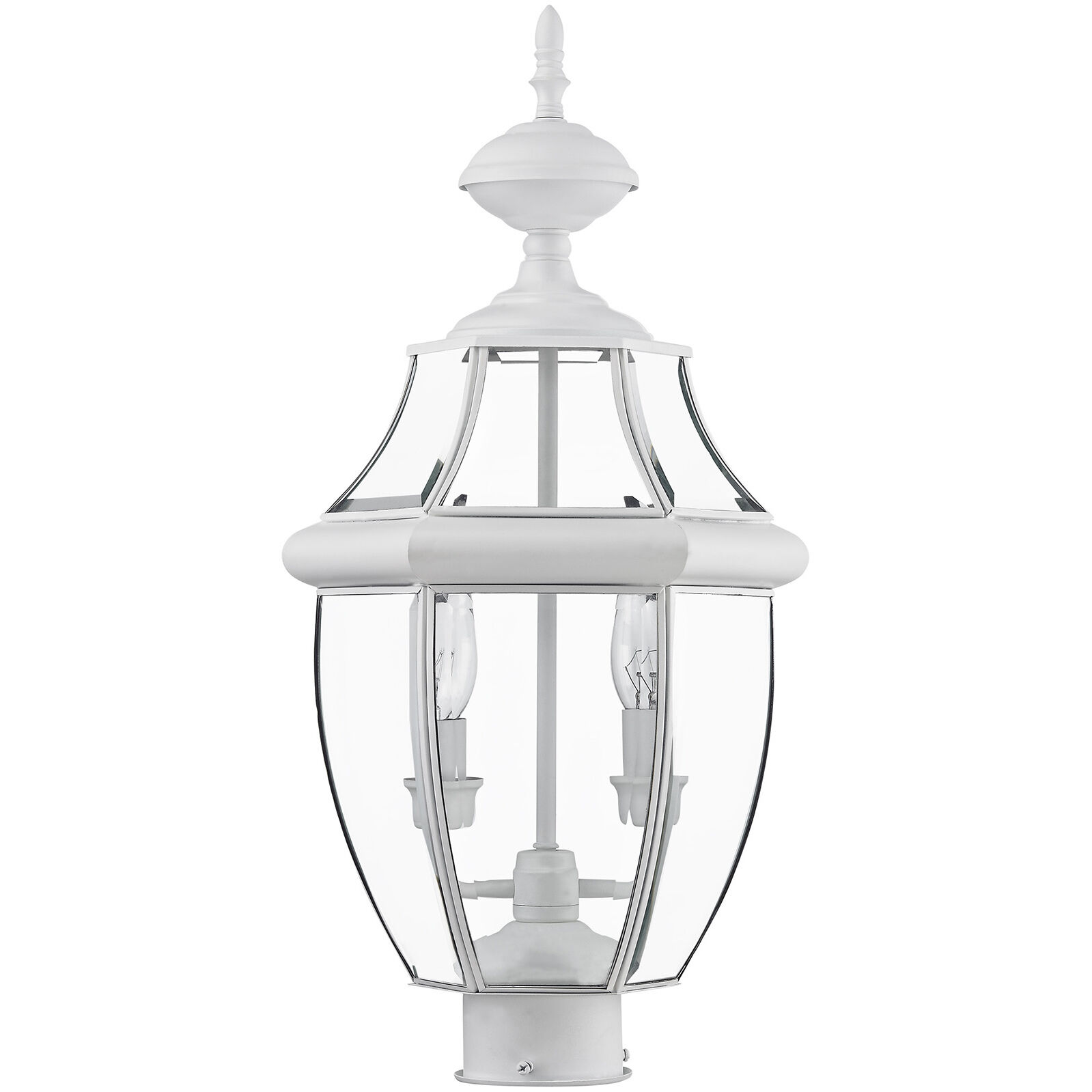 Monterey 2 Light 22 inch White Outdoor Post Top Lantern