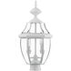 Monterey 2 Light 22 inch White Outdoor Post Top Lantern