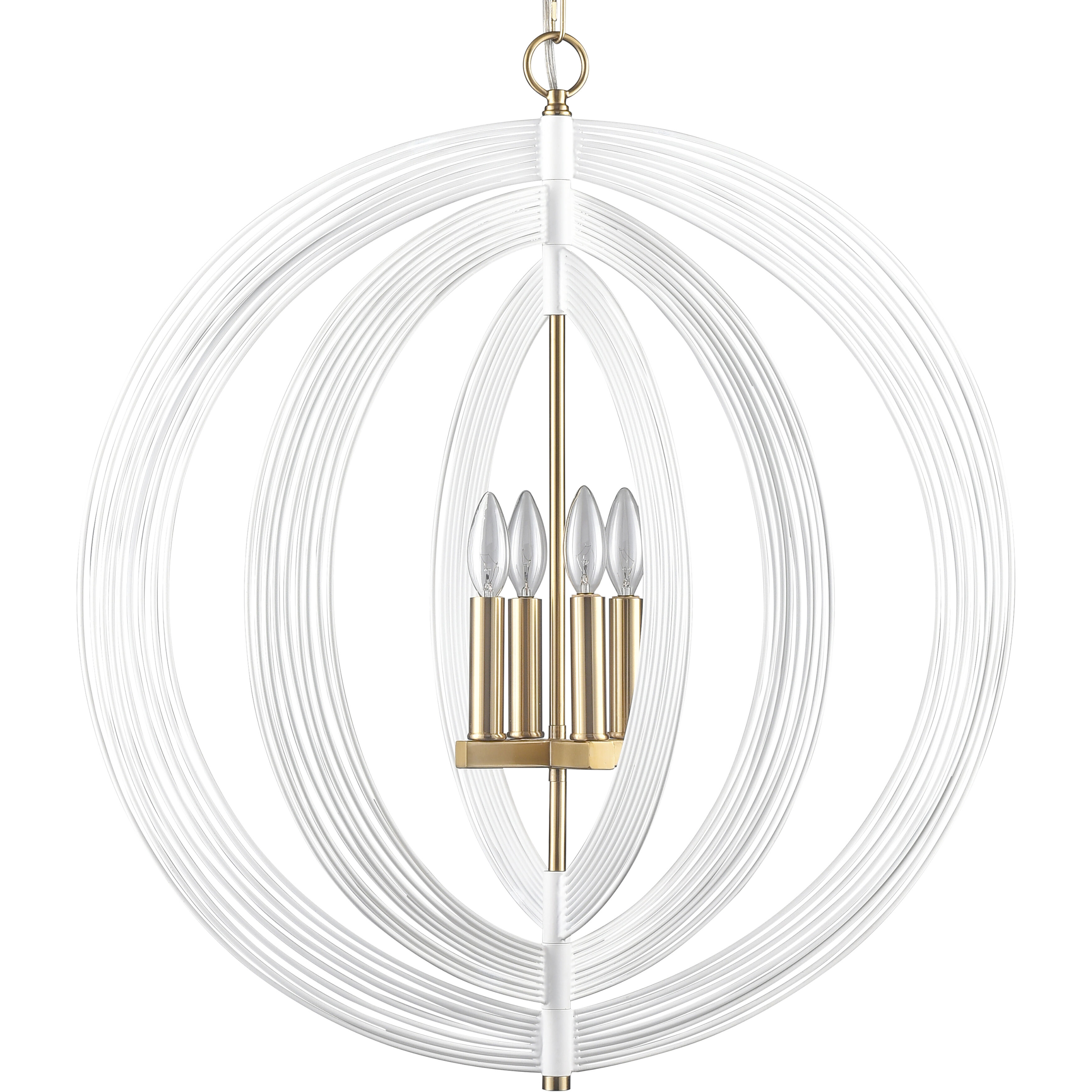 Orme 4 Light 27 inch White Chandelier Ceiling Light