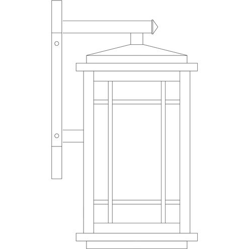 Avenue 1 Light 8 inch Antique Copper Wall Mount Wall Light in Rain Mist
