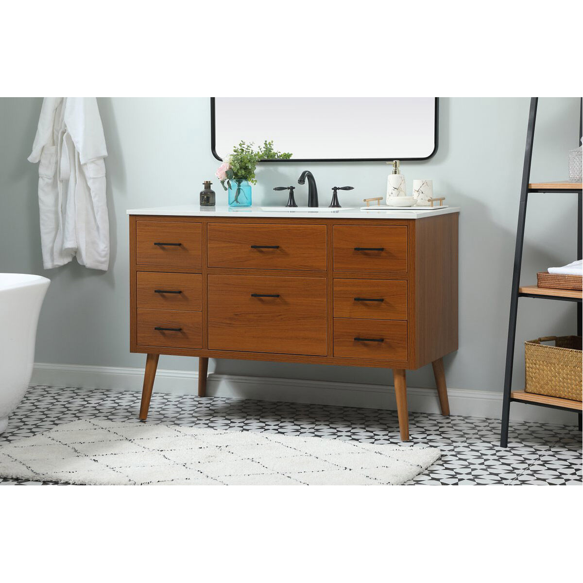 Boise 48 X 22 X 34 inch Teak Vanity Sink Set