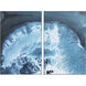 Aquamarine Distressed Brown Luxe Art, Set Of 2
