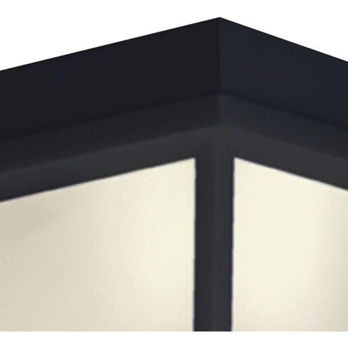 Wavy 1 Light 8 inch Black Outdoor Flush Mount