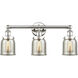Bell 3 Light 24.5 inch Polished Nickel Bath Vanity Light Wall Light in Silver Plated Mercury