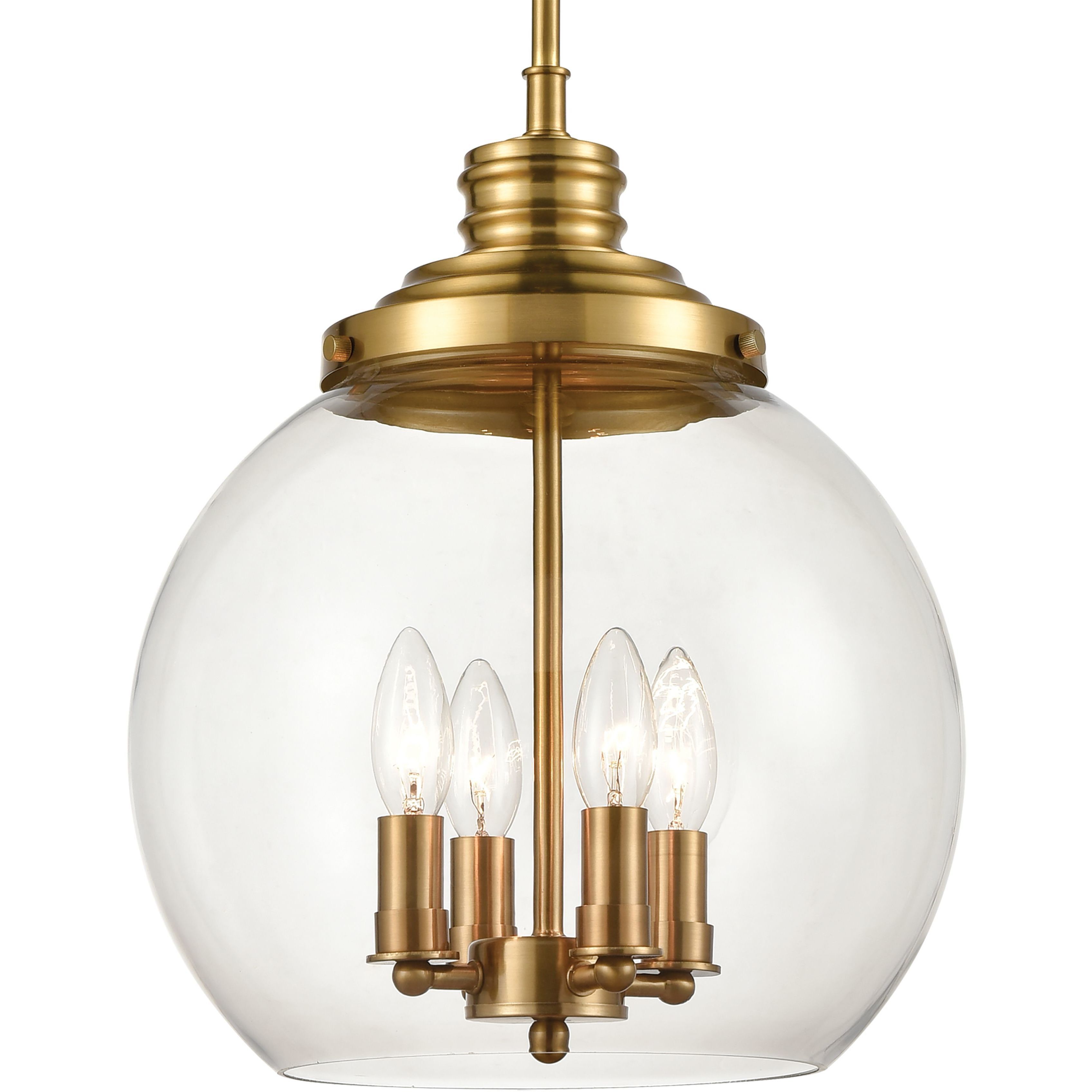 Chandra Pendant Ceiling Light in Burnished Brass